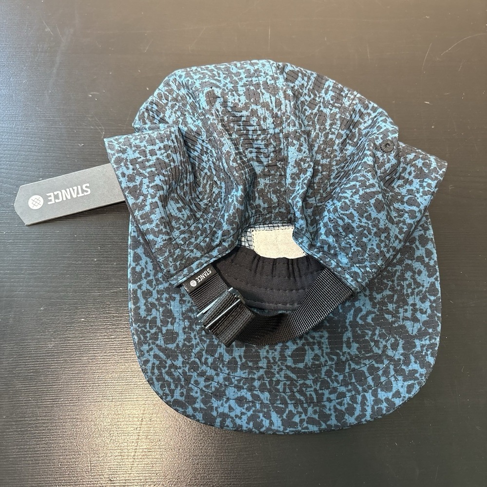 Stance Kinetic 5 Panel Blue Black Splatter Print Hat Cap - Picture 2 of 4
